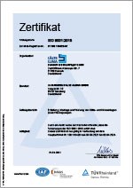 Zertifikat nach ISO 9001:2008 für Bavaria Kälte-Klima GmbH