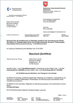 Zertifikat ChemKlimaschutz V, Kälte-Klima GmbH Bertuleit&Müller, Hameln